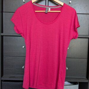 Ibex Pink Shirt Short Sleeve Shirt Merino Wool Tshirt Tee Small